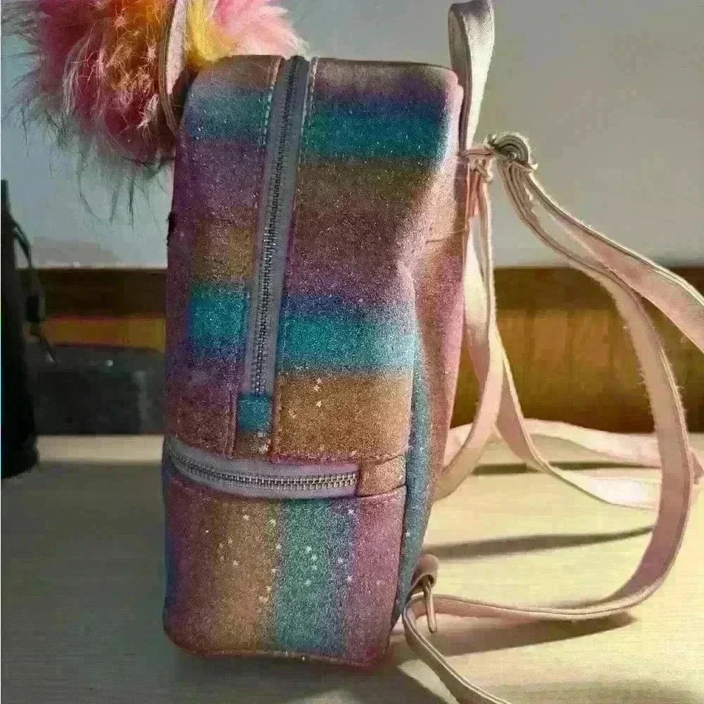 Under One Sky Rainbow Unicorn Pom-Pom Backpack